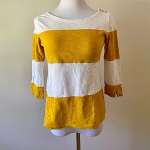 Banana Republic 3/4 Sleeve Striped Tshirt